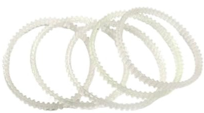 FytStycale 5 Pieces Toothed Belt Loop Translucent Accessory Belt Compact for Hobbyists, Jewelers