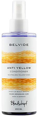 Blondschopf Anti Yellow-Sprühkur | Neutralisiert unerwünschte Gelbtöne | Purple Conditioner Spray - 200ml