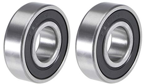 sourcing map 2 Stück 6203-2RS Rillenkugellager 17mm x 40mm x 12mm Kugellager Bearing Skateboard Bearings Skateboard Kugellager Rollenlager Doppelt Versiegelt Chromstahl P5(ABEC5)