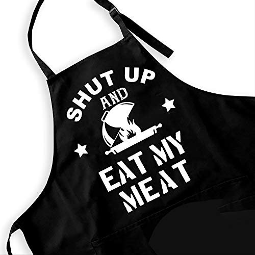 Lustige Grillschürze für Männer Papa, beste Grillschürze mit 2 Taschen und verstellbarem Nackenband, perfekte Geschenke für Geburtstag/Weihnachten/Vatertag, groß