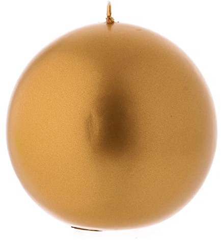 Holyart Bougie de Noël sphère Brillante Ceralacca Or diam. 10 cm