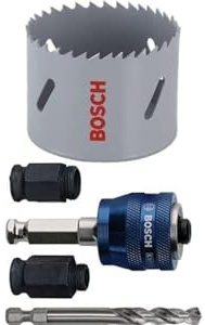 Bosch Professional Hole Saw HSS Bi-metal for standard adapter (for various materials, Ø 35 mm) + 4 pcs. Power Change Plus Starter Kit Set
