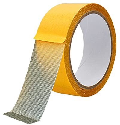 Uposao Double-sided Tape High Adhesive Strength Mesh Fibre Tape, Carpet Tape Double Sided, Easily Removable with No Residue, for Carpets, Flooring, Stair Treads, 6cm x 20m
