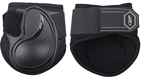 QHP Streichkappen Champ Klettverschluss (Warmblut, schwarz)