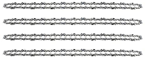 4-Pack Chainsaw Chain 16 Inch - 3/8 Pitch - 0.050 (1.3mm) Gauge - 56 Drive Links - Low-Kickback Chain, Replacement Saw Chains Fit for Chiansaw 40cm Guide Bar