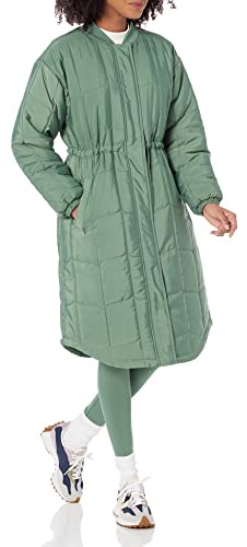 Amazon Essentials Women's Oversized Quilted Coat (Available in Plus Size), Sage Green, XX-Large