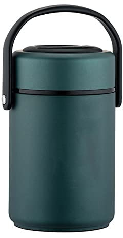 LANMOU Thermobehälter für Essen 1600ml Isolierbehälter Thermo Lunchbox Thermodosen Warmhaltebox Edelstahl Heiß & Kalt Hhermobehälter Thermobecher Essen Thermo Lunchbox für Schule Büro (Green)