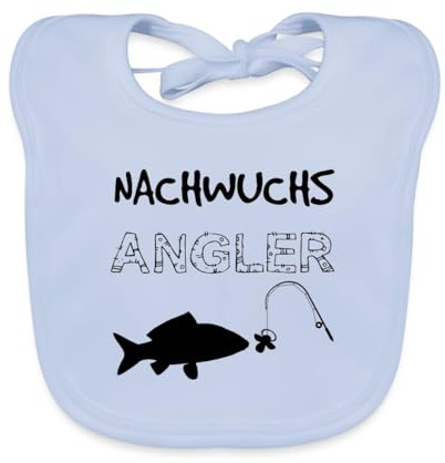 Spreadshirt Nachwuchs Angler Angel Geschenk Zur Geburt Bio Baby Lätzchen | Waschbares Baby-Lätzchen