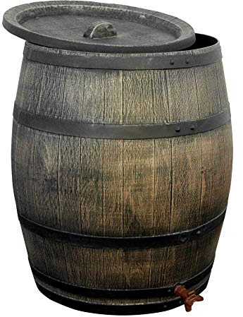 YERD Regenfass Regentonne Wassertank Holzoptik 120 Liter