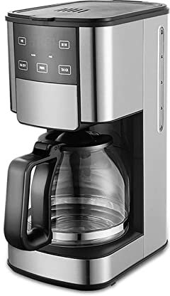DieffematicKF Cafetera Cafetera eléctrica de goteo pantalla táctil inteligente máquina de café doméstica 6 tazas de té y café cafetera de leche