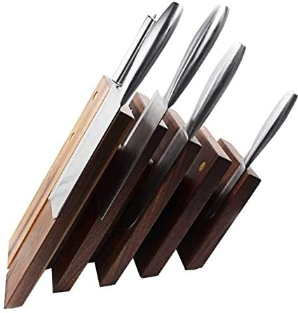 PAREKS Bloque de cuchillos de cocina, bloque magnético para cuchillos, organizador de cuchillos, soporte de exhibición de cubiertos, herramienta para cocina