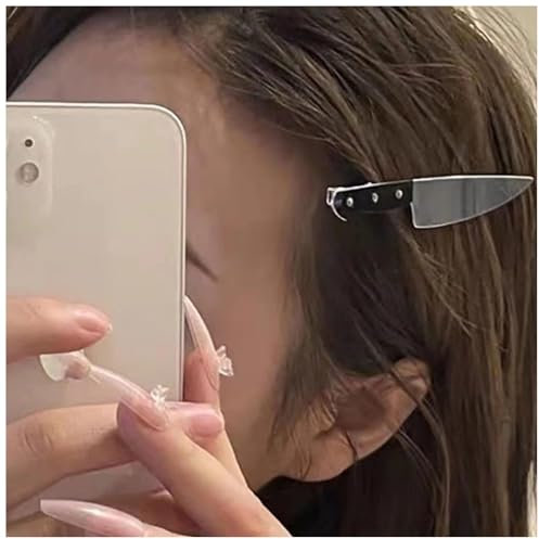 Aneneiceera Pince À Cheveux Gothique Couteau Punk Couteau Dague Barrette À Cheveux Punk Headwear Headpieces Cute Creative Hair Pin Barrette Halloween Hair Accessories For Women And Girls