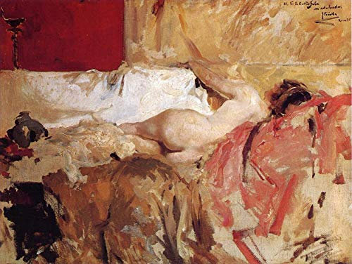 Toperfect Ölgemälde handgefertigt €50-2000 von Lehrern der Kunstakademien, Gemälde auf Leinwand, 15 berühmte Kunstwerke, Bacante Impressionistischer Akt Joaquin Sorolla Spanisches Mädchen –6