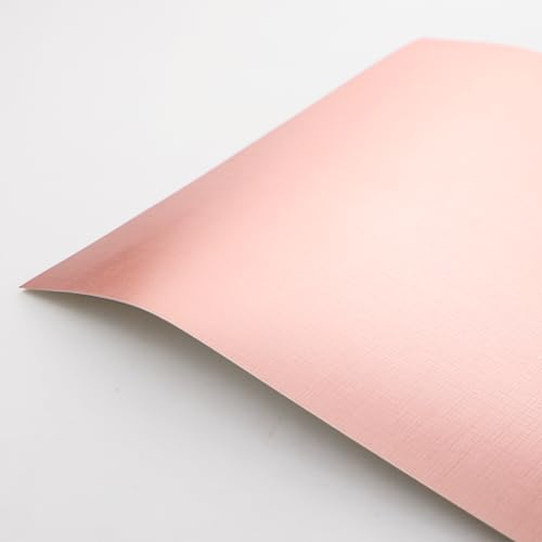 50 Blatt Struktur-Karton Tonkarton Rosegold, DIN A4 Bastelkarton, 250 g/㎡, Farbiges Papier für Scrapbooking, Kartenherstellung, Stanzen und andere Papierbasteleien