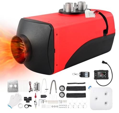 Calentador de estacionamiento diésel de 12 V y 5 KW con monitor digital de control remoto para camiones, barcos, remolques de automóviles, autocaravanas, vehículos de turismo y furgonetas camper (ro
