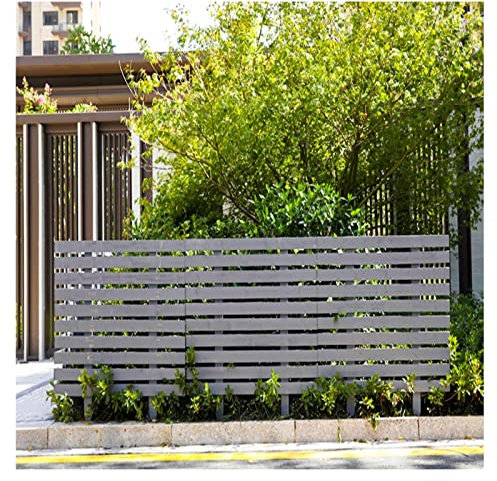 SIMAIT Schermo per Piante, Recinzione da Giardino in Legno, ringhiera Fai da Te per Esterni, Facile da collegare, Bordatura Decorativa per aiuole, vialetti, Prati, Grigio, 100X50CM