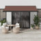 IKAYAA Toldo Motorizado 400 x 300 cm, Toldo Eléctrico y Manual Retráctil,Toldo Articulado Eléctrico con Mando a Distancia, Toldo Brazo Extensible para Terraza, Jardín Marrón