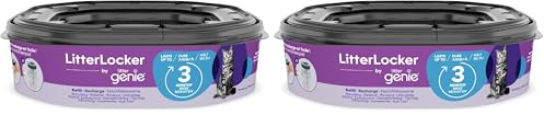 Litter Genie LitterLocker by, XL-Nachfüllkassette, Original-Spezialfolie mit Geruchsbarriere garantiert 100% Geruchsschutz (Packung mit 2)