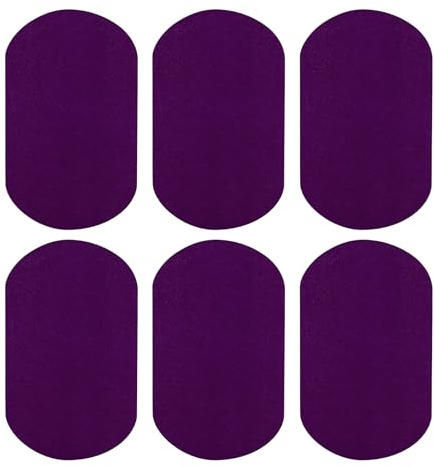 QUARKZMAN 6 stycken lappar för strykning, 180 x 110 mm armbågar knän mockatyg lappar, kvadratiska stryklappar lappar lappar för reparation lappar, kläder, hantverk, byxor, skjortor, lila