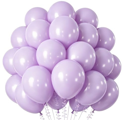 Luftballon Girlande Lila, 100 Stück 10 Zoll Makaron Lila luftballons, Violett Girlande Luftballons Geburtstag Set, Violett Latex Ballons Set für Geburtstag Babyparty Hochzeit Festival Jahrestag Deko