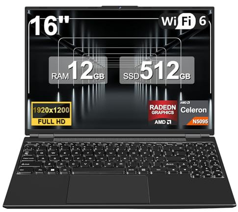 PC Portatile 16 Pollici Computer Portatile Win11 12GB 512GB 1TB SSD Espansione N5095 fino a 2.9Ghz, Notebook Laptop Ventola di Raffreddamento丨5GWIFI丨2K FHD丨Mini HDMl丨Membrana Tastiera Italiana- Viola