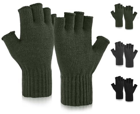 Migliore Wear Fingerlose Handschuhe, TOUCHSCREEN Handschuhe Winter Herren & Damen Ohne Finger, Winterhandschuhe Halbfinger zum Radfahren, Laufen, Outdoor