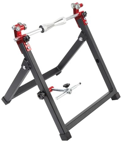 Aoaoy Motorcycle Wheel Balancer, Heavy Duty Steel Tire Balancer Stand Foldable Portable Centering Cones Rim Balancing Machine for Sport Dirt Bike, ATV, UTV