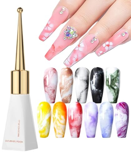 Gel | Gel 10ml Pour Ongles À Effet Diffuseur | Durcissement Rapide Beauté Femmes Filles Modelage Peinture Manucure Art Été Maison
