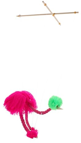 TOYANDONA Fluffige Marionetten Puppe Strauß aus Plüsch mit Aufziehmechanismus Interaktives Kinderspielzeug für Puppentheater Pädagogisches Tierfiguren Handwerk