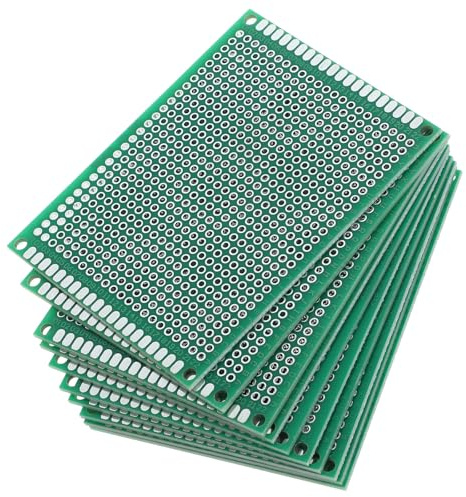 BESPORTBLE 10 Stück Doppelseitige Universelle Leiterplatten 6X8cm aus Glasfaserverstärktem Harz Lötbare Platinen für Elektronik Selbstgemacht und Reparatur
