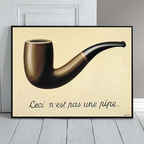 LMYCHENG René Magritte „Die Pfeife“ Poster Surrealistischer Klassiker Kunstdruck Ölgemälde für Wohnzimmer, Wanddekoration (40x60cm/Rahmenlos)