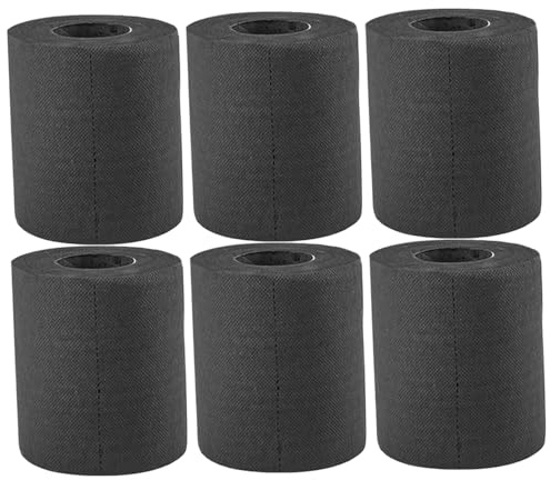 6 rollos de papel higiénico negro de 4 de colores suaves para baño, cocina, oficina, decoración de fiestas y artículos esenciales para el baño de invitados