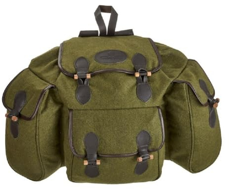 FARM-LAND Jagd Rucksack Velveton Pro, 30 Liter, Oliv, Loden mit Lederriemen