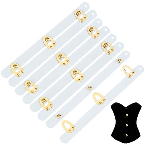 BENECREAT 4 paio di Busti In Acciaio A Molla, Chiusura con Gancio e Occhiello per Corsetto, Supporto per Stecche per Progetti di Cucito di Abiti Da Sposa e Abiti Formali