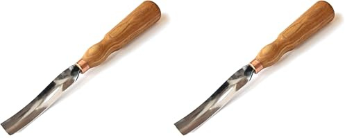 BeaverCraft Gouge Tallado Madera 7L/22 – Herramientas Tallado Cucharas, Cinceles, Gouge para Cuencos, Cincel Curvado, Cuchillo Whittling para Cucharas (Paquete de 2)
