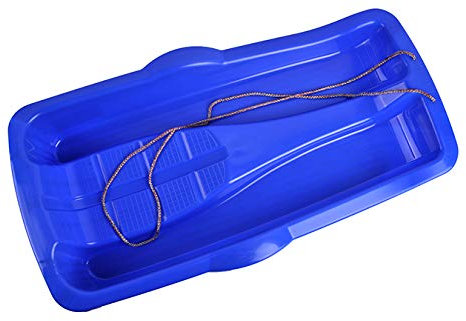 Schlitten Kinderschlitten BOB MINIBOB Kunststoff Rodel UFO 5 Farben Schneespaß (Blau)