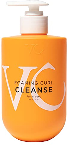 VICIOUS CURL Foaming Curl Cleanse – Clarifying Shampoo for All Curly Hair Types – Curl Enhancing, Moisturizing, Hydrating Frizz-Free, Enhanced Bounce – Sulfate; Paraben and Silicone Free, 12 Fl Oz