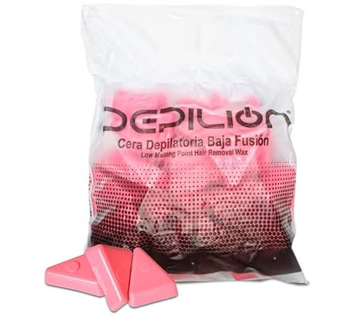 Cera caliente 1kg Rosa | Cera baja fusión para depilación 1000gr | para pieles sensibles