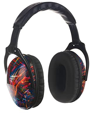 PROTEAR SNR - 28 dB Casque Anti Bruit Enfant Facilement Réglable Pliable - Protection Auditive pour l’Autisme, TDAH, Feux d’Artifice, Concert (Feu d'artifice noir)