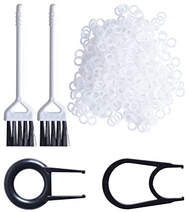 500 Pieces O-Ring Kit for Keyboard, 8 mm Silicone O-Rings Noise Dampener with Cleaning Brush, Keycap Puller, Cleaning Tool for Cherry MX