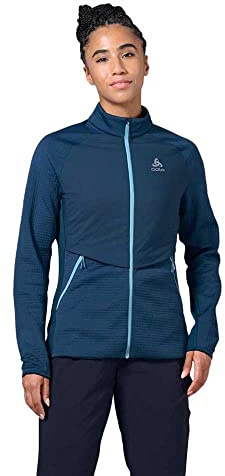 Odlo Damen SESVENNA HYBRID S-THERMIC Midlayer-Jacke, Blue Wing Teal