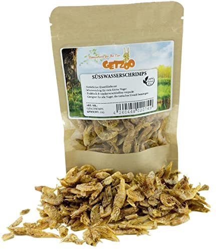 Getzoo Premium Süßwassershrimps 25g | Exzellente Proteinquelle für Nagetiere | Reich an Essentiellen Aminosäuren | Unterstützt Immunsystem & Verdauung