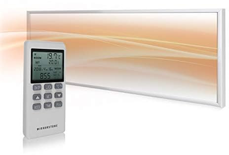 Mirrorstone NXT Gen Remote Controllable Thermostat 350W UltraSlim Far Infrared Electric Panel Heater - Suspended Ceiling or Wall Mount Heater - Energy Efficient