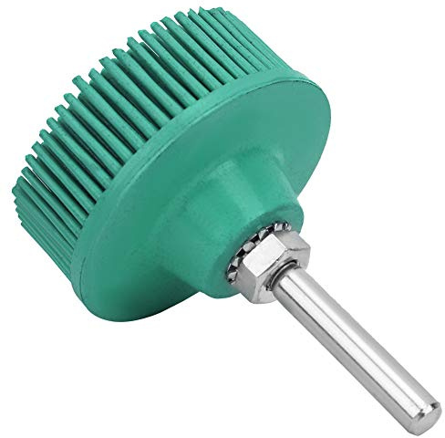 2 Inch Emery Rubber Disc Brush for Rust Removal, Grinding Wheel for Polishing, Deburring & Fine Finishing with 50#, 80#, 120# Grits (Green)