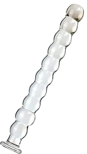 AAKOMA Glass Dildo, Crystal Double-Ended G Spot Stimulation Pene Juguetes sexuales anales para pareja Transparente