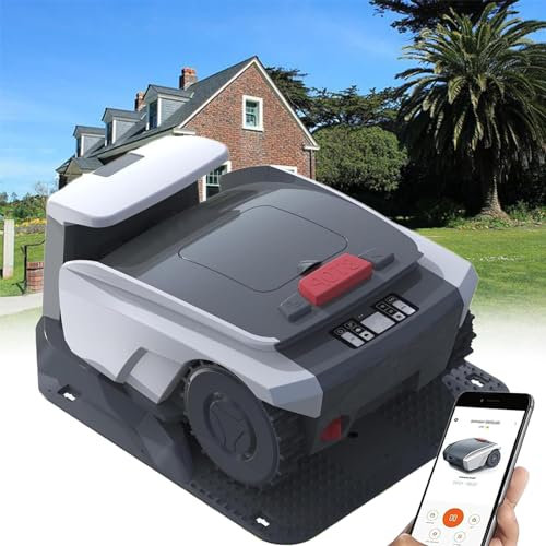 Rasaerba Robotizzato Intelligente 18-RM -Robot Tagliaerba Completamente Automatico con Docking Station per Ricarica Automatica -Batteria Agli Ioni di Litio da 5,0Ah -per Prati Fino a 1500M²
