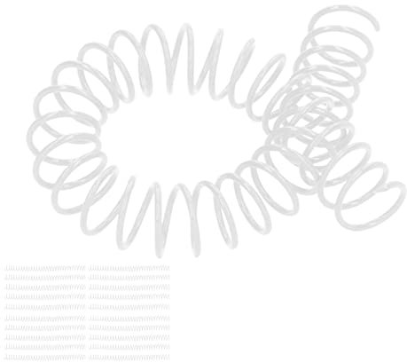 20 Stück Kunststoff-Spiralbindespulen, Bindespiralen, schwarze Bindespulen, Letter-Format, Kunststoff-Spiralbindung, 19 mm, 3/4 Zoll ID, 30 Löcher, Spiralen für A4- und (Clear)