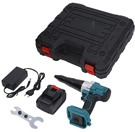 Pistola remachadora inalámbrica, Adaptador de pistola remachadora, Pistola remachadora inalámbrica, 1 tecla FUNCIONAMIENTO Remachadora automática de doble velocidad ajustable