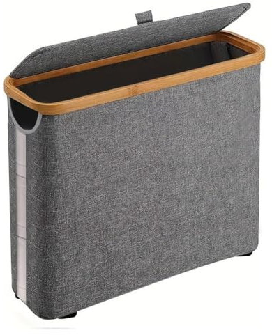 Zwfjcmsa Cubo de papel higiénico, contenedor de papel higiénico para baño, contenedor de almacenamiento de papel higiénico con tapa, cesta organizadora de papel higiénico, C