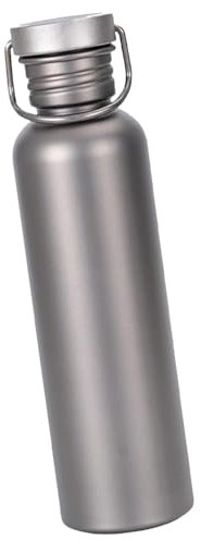 Trinkflasche Fahrrad Thermosflasche Edelstahl 600ml Fahrrad Flasche Thermo Fahrrad Trinkflasche Metall Wasserdicht mit Titan Deckel Sportflasche Ti Sportflasche